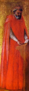 Masaccio: Dal Polittico di Pisa - San Girolamo, cm. 12 ciascuno. Staatliche Museen di Berlino.